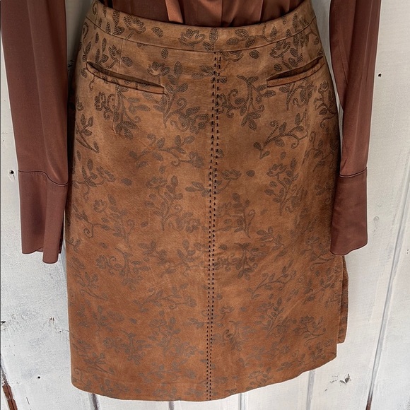 Jackets & Blazers - Warm brown Tyler Boe leather skirt.